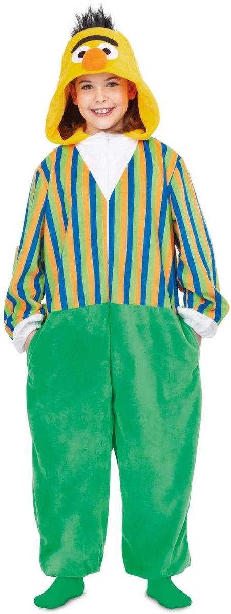 Bert onesie | Sesamstraat | licentie kostuum voor kinderen | 5-6 jaar